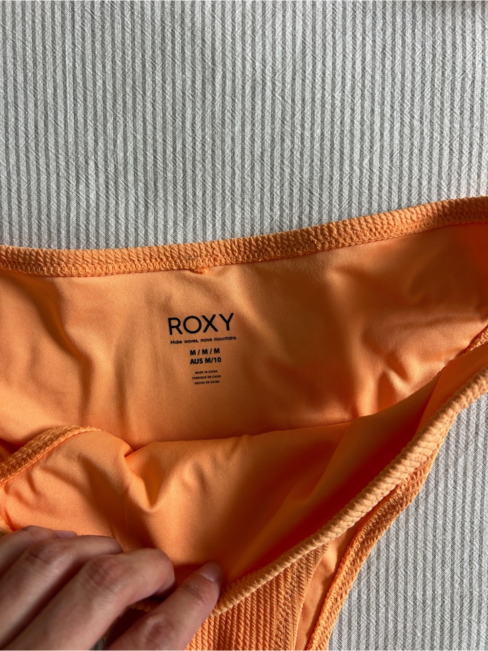 Roxy Orange Ribbed Bikini Set - Picture 4 of 9